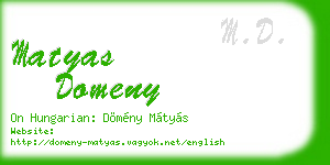 matyas domeny business card